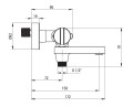 DEANTE Bateria wannowa termostatyczna ze składaną wylewką BCH_01BT - 2256654