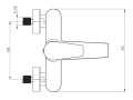 Bateria wannowa ścienna Deante Agawa chrom BQG_010M - 2256750
