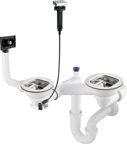 Syfon do zlewozmywaka stalowego 1.5- i 2-komorowego - 2257559