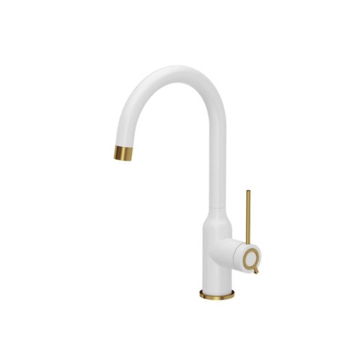QUADRON bateria kuchenna INGRID Q LINE SteelQ snow white mat/Nano PVD zĹ‚oty - 2103531