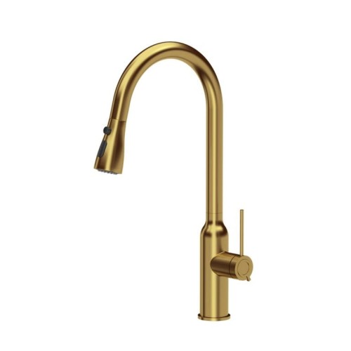 JESSICA Q LINE Pull out shower SteelQ Nano PVD zĹ‚oty - 2103522