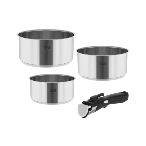 Zestaw garnków z odłączaną rączką TEESA COOK EXPERT SINGLE HAND - 1895419