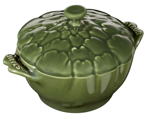 Mini Cocotte ceramiczny okrągły karczoch STAUB 40500-326-0 - zielony 470 ml - 1905354