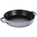 Patelnia żeliwna z dwoma uchwytami Staub - 26 cm, Grafitowy - 2309582