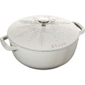 Garnek żeliwny okrągły snowflake STAUB  40506-548-0 - biały 3.6 ltr - 1881538