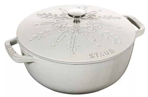 Garnek żeliwny okrągły snowflake STAUB  40506-548-0 - biały 3.6 ltr - 1881538