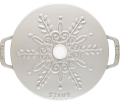 Garnek żeliwny okrągły snowflake STAUB  40506-548-0 - biały 3.6 ltr - 1173580