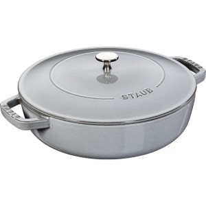 Głęboka patelnia do duszenia z pokrywką STAUB 40511-470-0 - grafitowa 28 cm