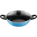 patelnia głęboka 2H z pokrywką 28 cm niebieska - 1881588
