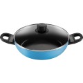 patelnia głęboka 2H z pokrywką 28 cm niebieska - 2309591