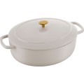 Garnek żeliwny owalny Ballarini Bellamonte - Kość słoniowa, 7.5 ltr - 1881783
