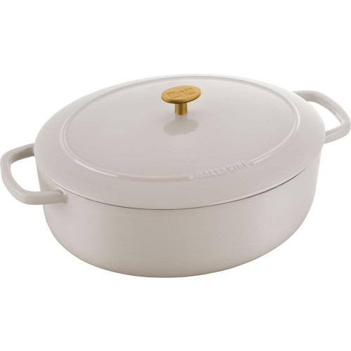 Garnek żeliwny owalny Ballarini Bellamonte - Kość słoniowa, 7.5 ltr - 1881783