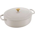 Garnek żeliwny owalny Ballarini Bellamonte - Kość słoniowa, 7.5 ltr - 2309644