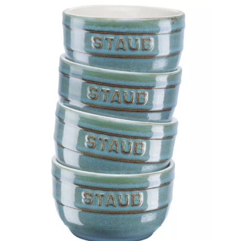 Mini Ramekin okrągły STAUB 4 szt. 40508-155-0 - antyczny turkusowy 200 ml - 1941181