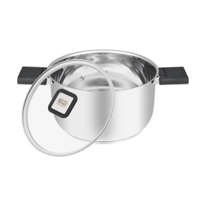 Resto Kitchenware Anser 3,2 l Okrągły Czarny, Stal nierdzewna