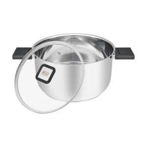 Resto Kitchenware Anser 4,4 l Okrągły Czarny, Stal nierdzewna