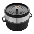 Garnek żeliwny okrągły z wkładem STAUB 40510-606-0 - 5,25 ltr czarny - 1508372