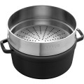 Garnek żeliwny okrągły z wkładem STAUB 40510-606-0 - 5,25 ltr czarny - 1508373