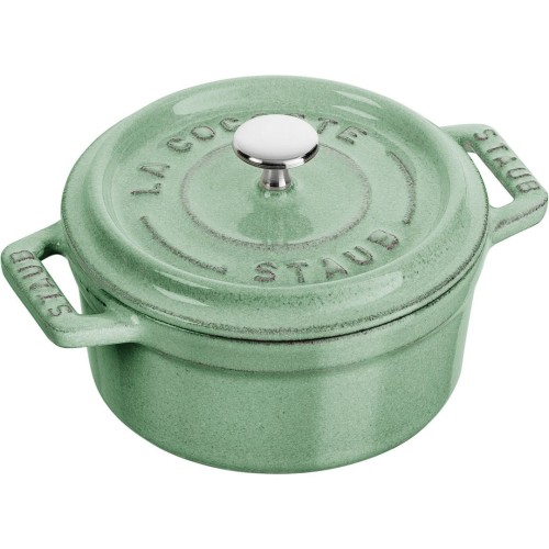 Mini garnek żeliwny okrągły Staub - 250 ml, Miętowy - 1881655