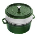 Garnek żeliwny okrągły z wkładem STAUB 40510-603-0 - 5,25 ltr zielony - 1508364