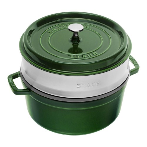 Garnek żeliwny okrągły z wkładem STAUB 40510-603-0 - 5,25 ltr zielony - 1881839