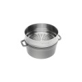 Garnek żeliwny okrągły z wkładem STAUB 40510-605-0 - 5,25 ltr grafitowy - 1508371