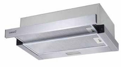 CATA TFB-5160 X Hood, Energy efficiency class C, Width 59.5 cm, Max 297 m3/h, Mechanical control, LED, Stainless steel CATA - 2310074