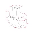 OKAP PRZYŚCIENNY SKOŚNY DVN 64030 WHT - 2107587