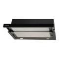 CATA | Kaptur | TF 2003 600 GBK | Klasa efektywności energetycznej C | Teleskopowy | Szerokość 60 cm | 390 m3/h | Sterowanie mechaniczne | Czarne szkło | LED - 2000086