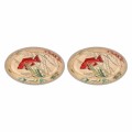 Zestaw 2 półmisków owalnych z melaminy Sea Life - 24 x 15 cm - 2310358
