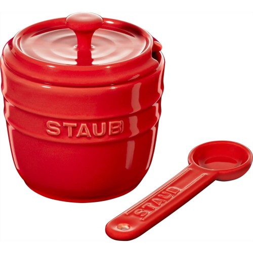 Pojemnik na sól z łyżeczką Staub - 250 ml, Czerwony - 1942361