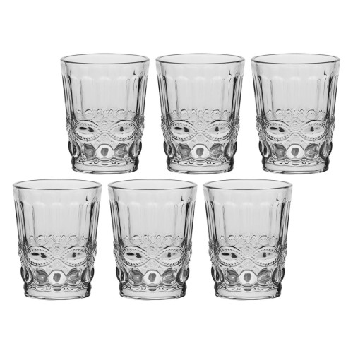 Zestaw 6 szklanek z grubym dnem Barberino - Przezroczysty, 270 ml - 1883328