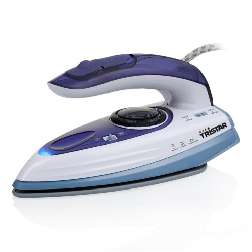 Trójgwiazda | Zobacz materiał ST-8152 | Podróżne żelazko parowe | Żelazko parowe | 1000 W | Pojemność zbiornika na wodę 60 ml | Ciągła para 15 g/min | Wydajność silnego uderzenia pary g/min | Niebiesk - 1883904