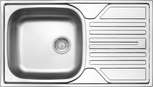 Zlewozmywak stalowy 1-komorowy z ociekaczem - odpływ 3.5" ZEL_3113 5908212037683 - 2258486