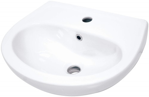 Umywalka ceramiczna ścienna z miejscem na baterię - 2258387
