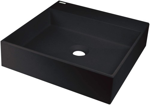 Umywalka granitowa nablatowa z miejscem na baterię - 400x400 mm - 2258372