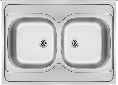 Zlewozmywak stalowy 2-komorowy - nakładany ZM6 320N 5907650846550 - 2258600