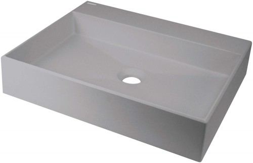 Umywalka granitowa nablatowa z miejscem na baterię - 500x400 mm - 2258420