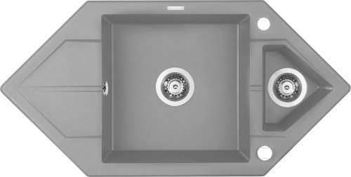 Zlewozmywak granitowy 1.5-komorowy z ociekaczem - Space-Saver ZQP S653 5908212063941 - 2258583