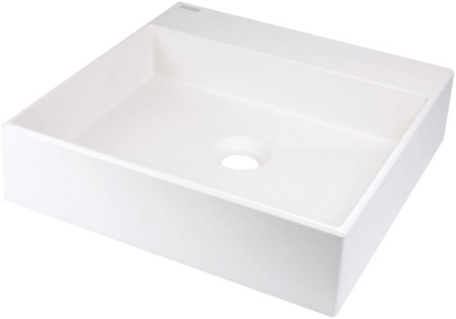 Umywalka granitowa nablatowa z miejscem na baterię - 400x400 mm - 2258634