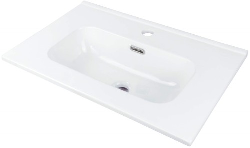 Umywalka ceramiczna wpuszczana z miejscem na baterię - 60 cm - 2258467
