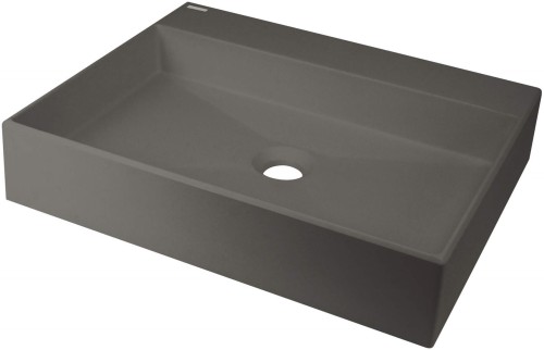 Umywalka granitowa nablatowa z miejscem na baterię - 500x400 mm - 2258686