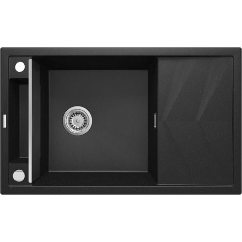 Zlewozmywak granitowy magnetyczny 1-komorowy z ociekaczem DEANTE grafit metalik MAGNETIC - 2278330