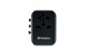 Adapter podróżny Verbatim UTA-03 globalny 1xUSB-C PD 30W QC 18W, 1xUSB-C 15W, 2xUSB-A 12W - 2326646