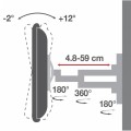Uchwyt ścienny Techly 23"-55", 45kg obrotowy - 1131233
