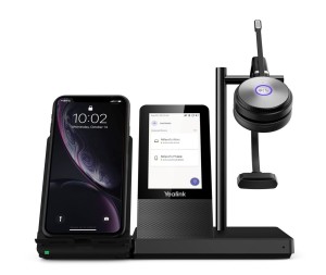 Yealink WH66 Mono Teams Osobisty system konferencji audio Bezprzewodowy Opaska na głowę Biuro/centrum telefoniczne USB Typu-A Bluetooth Podstawka do ładowania Czarny