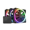 Zestaw 3 wentylatorów do zasilacza / obudowy NZXT F120 RGB Czarne + Kontroler - 2330016