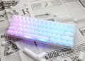Biała mini klawiatura do gier Ducky One 3 Aura, RGB LED - MX-Speed-Silver (US) - 2125524