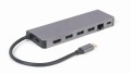 Adapter USB-C męski do Hub 3.0 + HDMI + PD + czytnik kard + RJ-45 Gembird A-CM-COMBO5-05 - 1532456