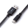 CableMod Classic Spiralny USB-C do USB Typu A, Carbon Grey - 150cm - 2130200